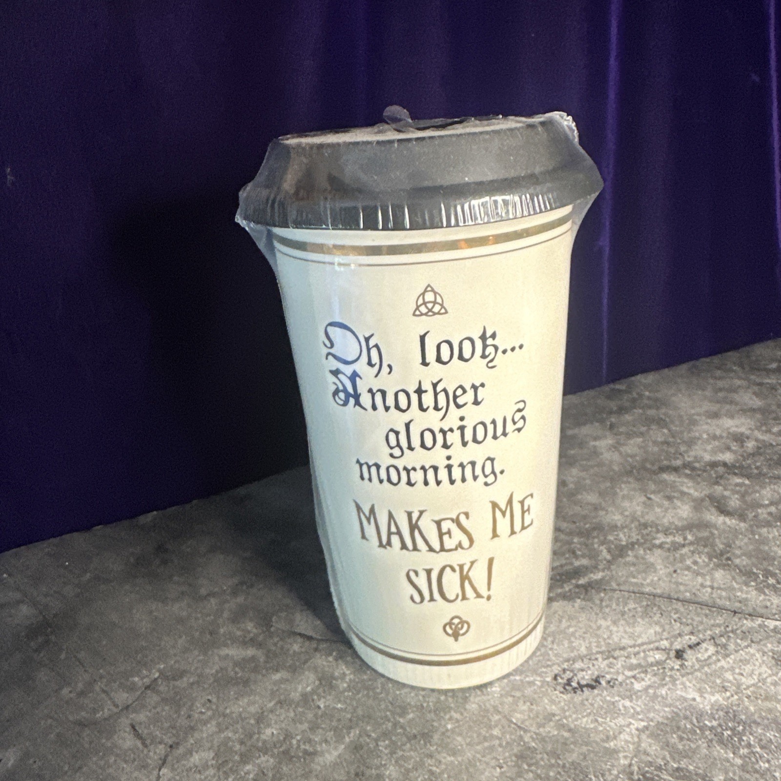 New Sealed Disney Hocus Pocus Another Glorious Morning Ceramic Travel Mug 14 Oz