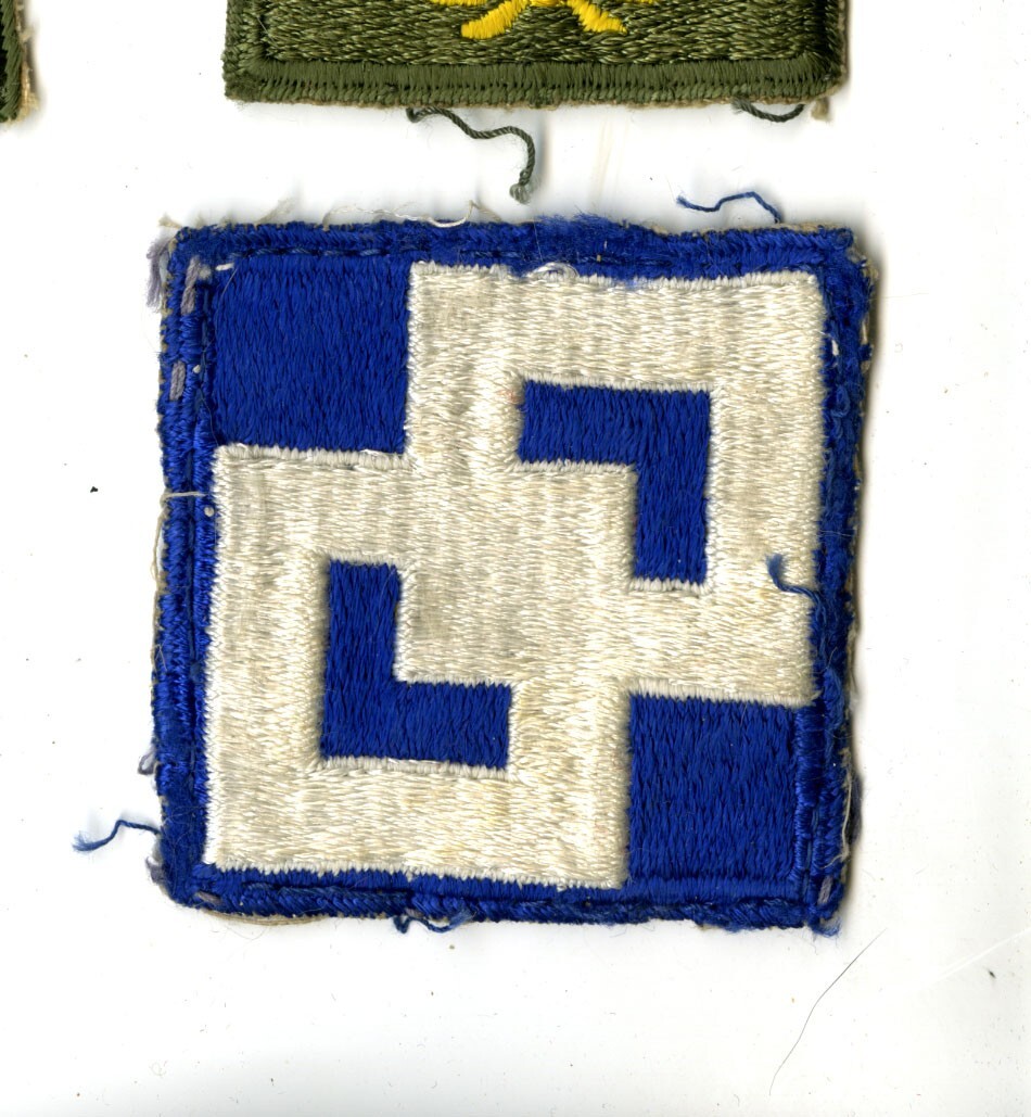 2nd Service Command White Back Patch WWII Vintage New York New Jersey