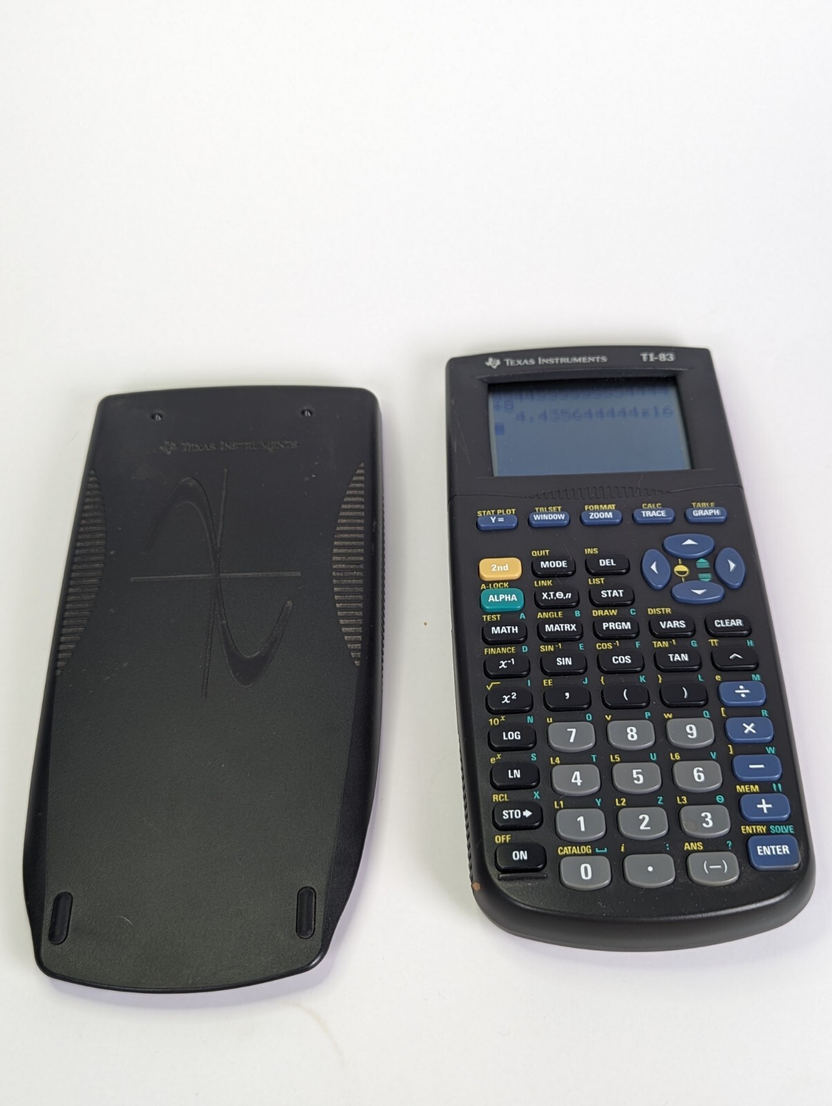 Texas Instruments TI-83 Plus Graphing Calculator Complete w/ Covers Tested Works