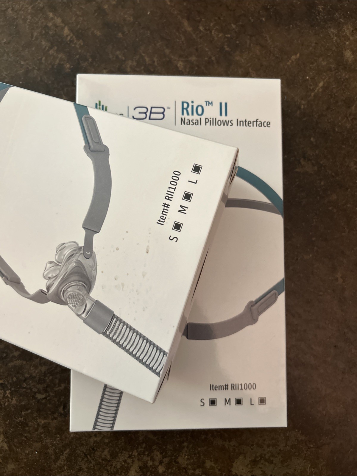 QTY 2, Rio II Nasal Pillows Mask All Sizes Kit