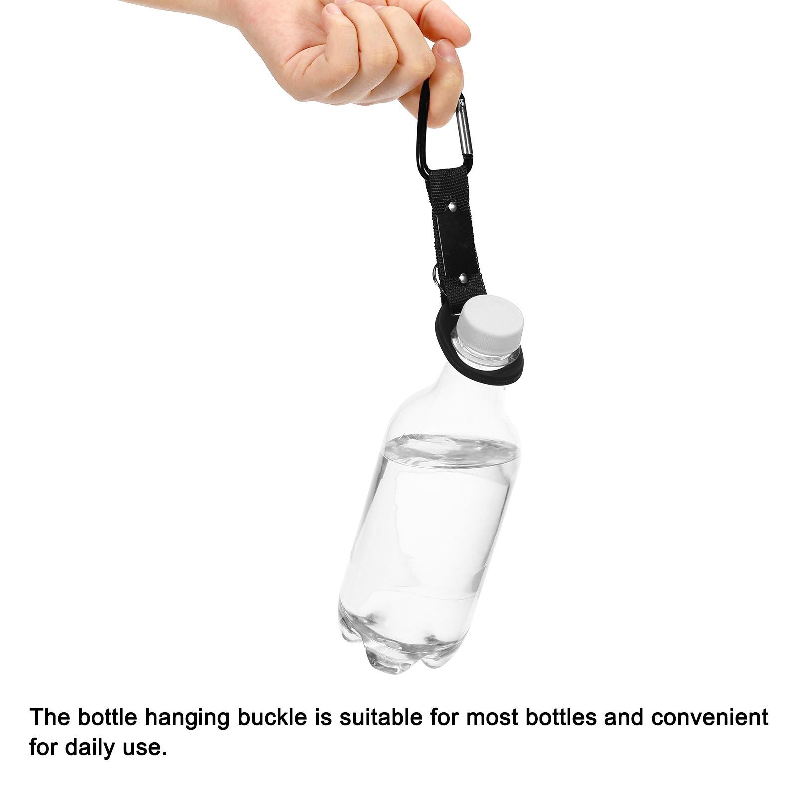 Hanging Bottle Buckle Clip with D-Hook Oring, Black 2pcs