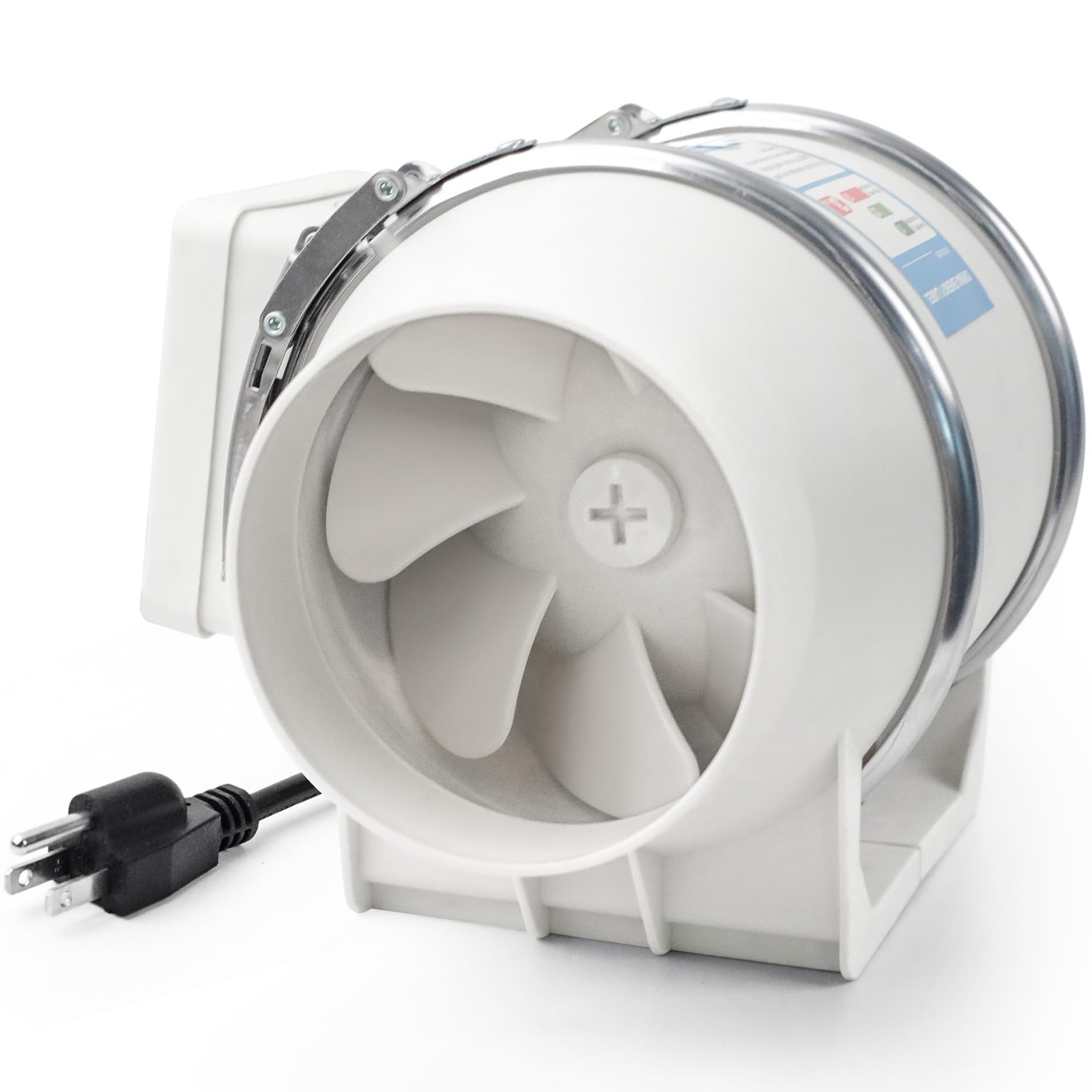 4" Inline Duct Fan 280CFM High Efficiency Vent Exhaust for Bathroom Kitchen