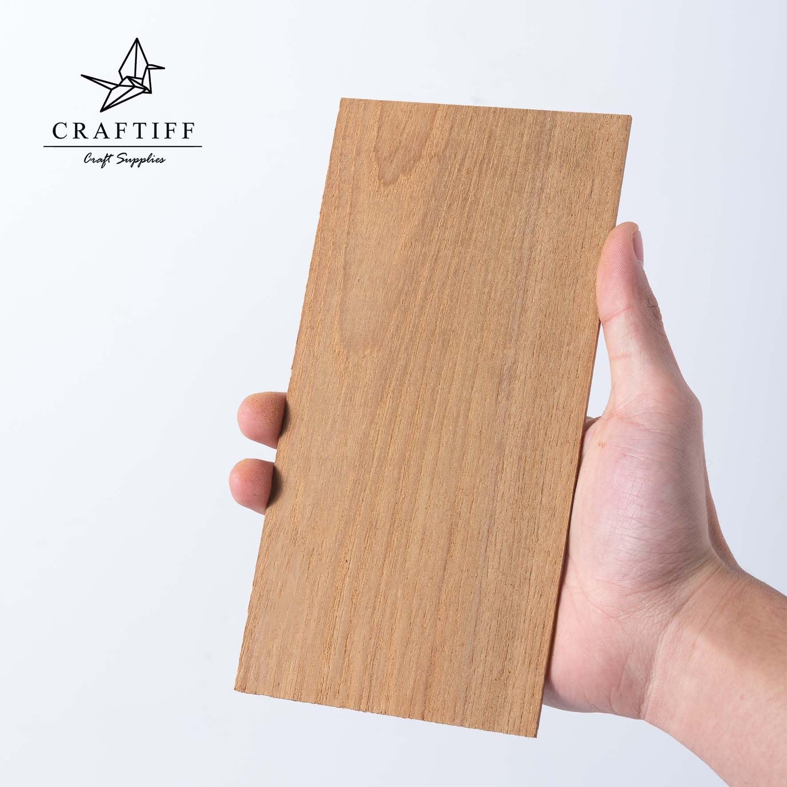 Teak Wood Sheets 1/8 inch Thick, 4x8 inch Solid Panel Veneer Plank Myanmar Bu...