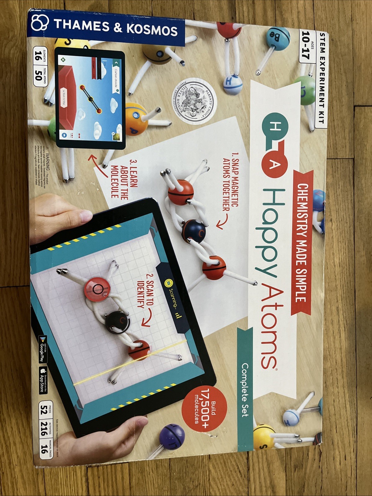 Thames & Kosmos Happy Atoms Stem Experiment Kit Complete Set  52 Piece - 585001