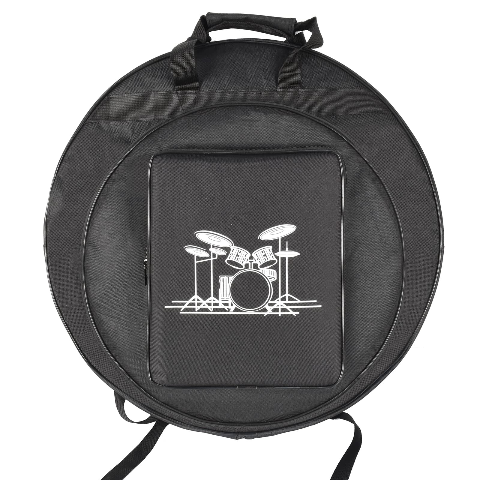 22" Cymbal Gig Bag with Carry Handle, Durable Shoulder Straps and Double Pock...