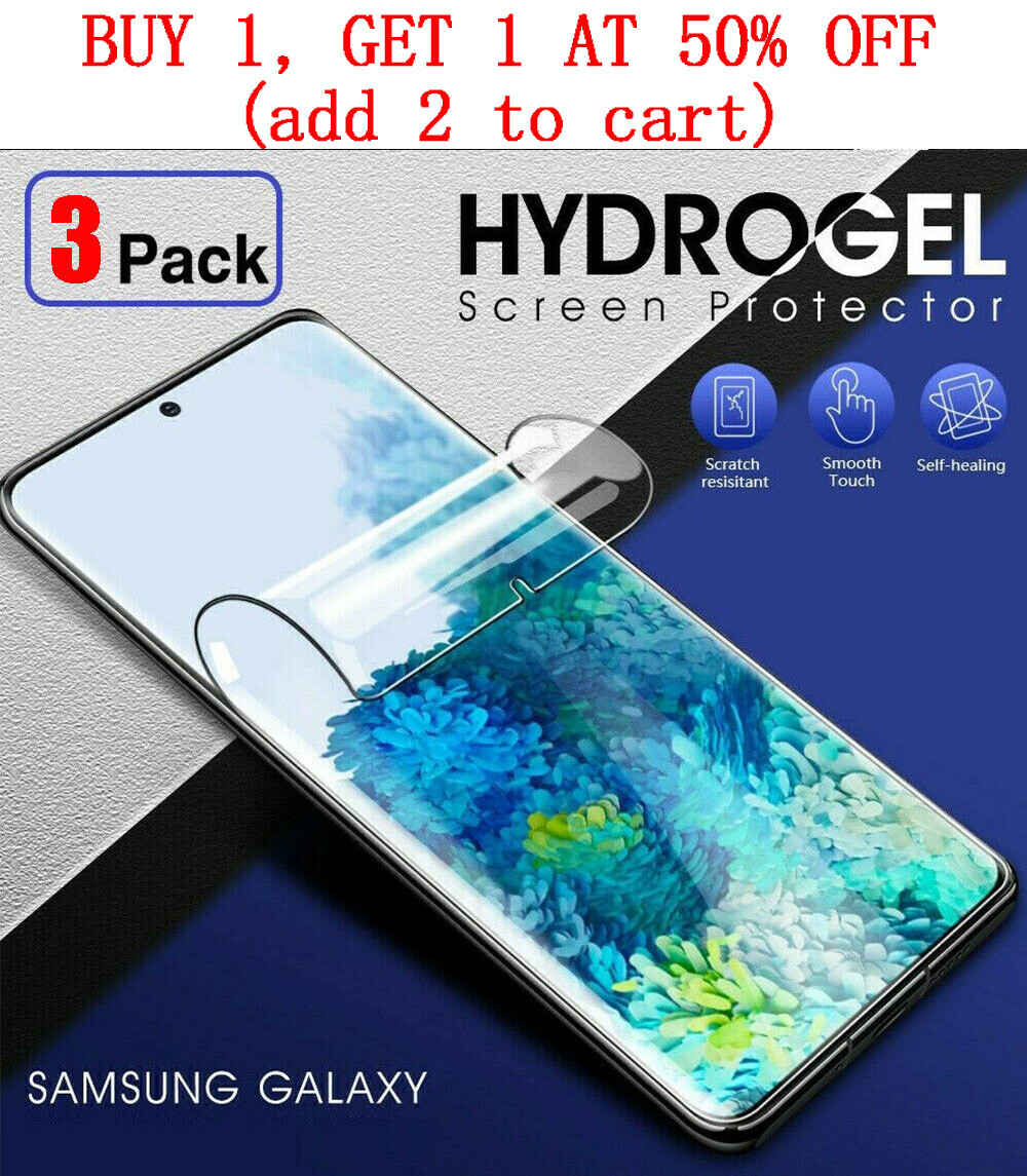 3-Pack HYDROGEL Screen Protector For Samsung Galaxy S8-S26 Plus Ultra Note 8-20