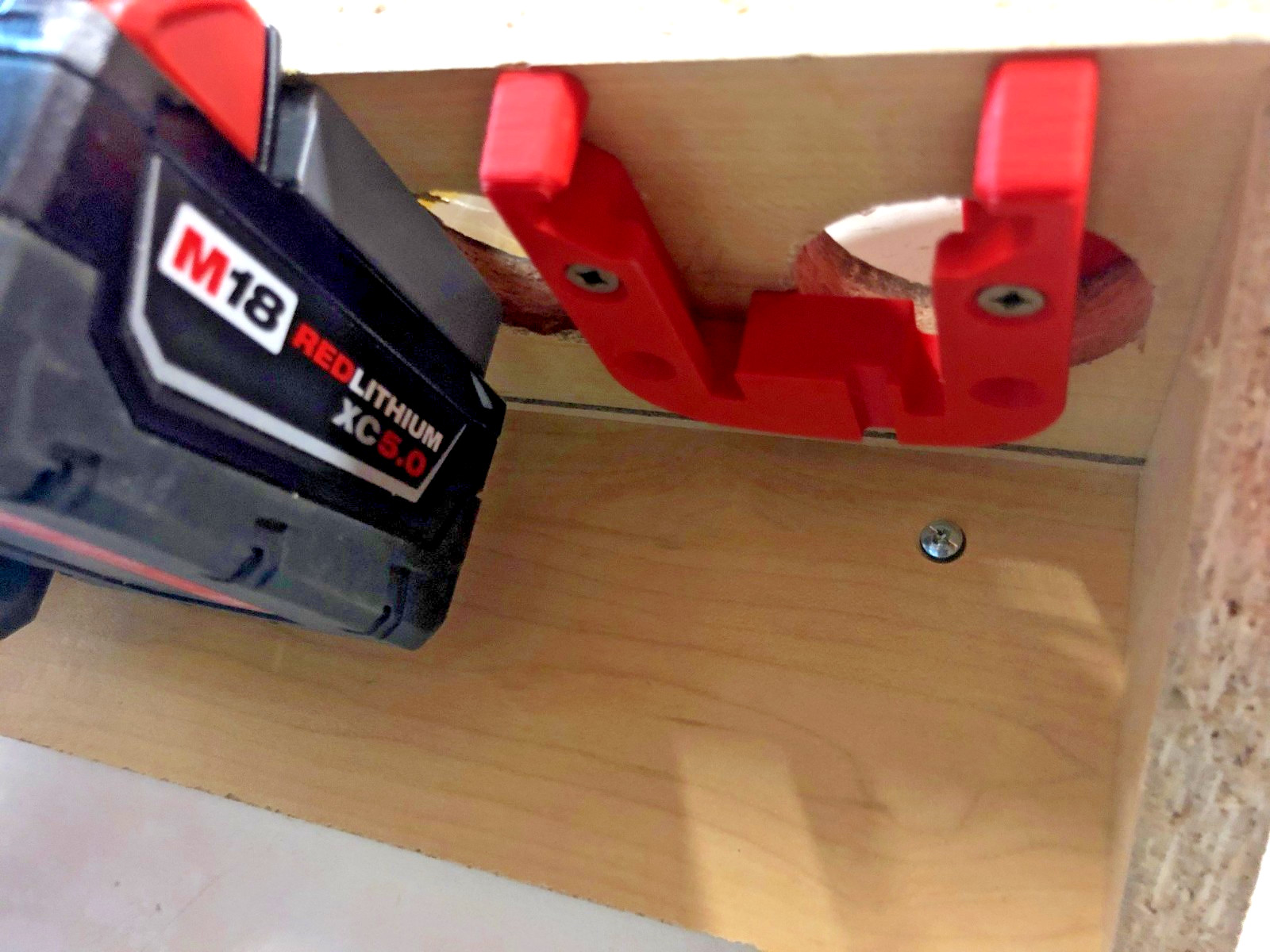 (2 Pack) Milwaukee M18 Battery Holder Wall Mount