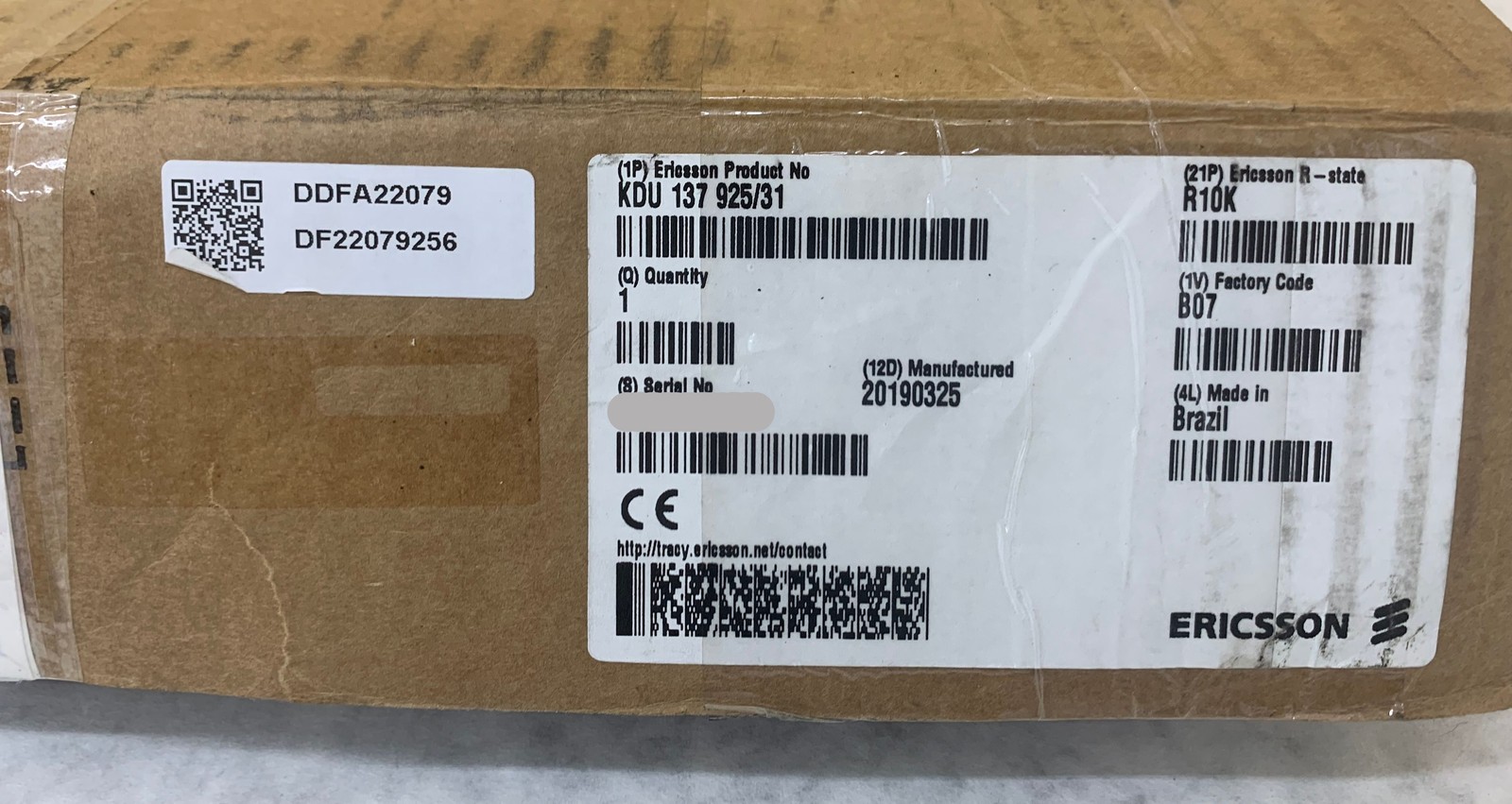 Ericcson Baseband 5216 Processor Unit (KDU 137 925/31)