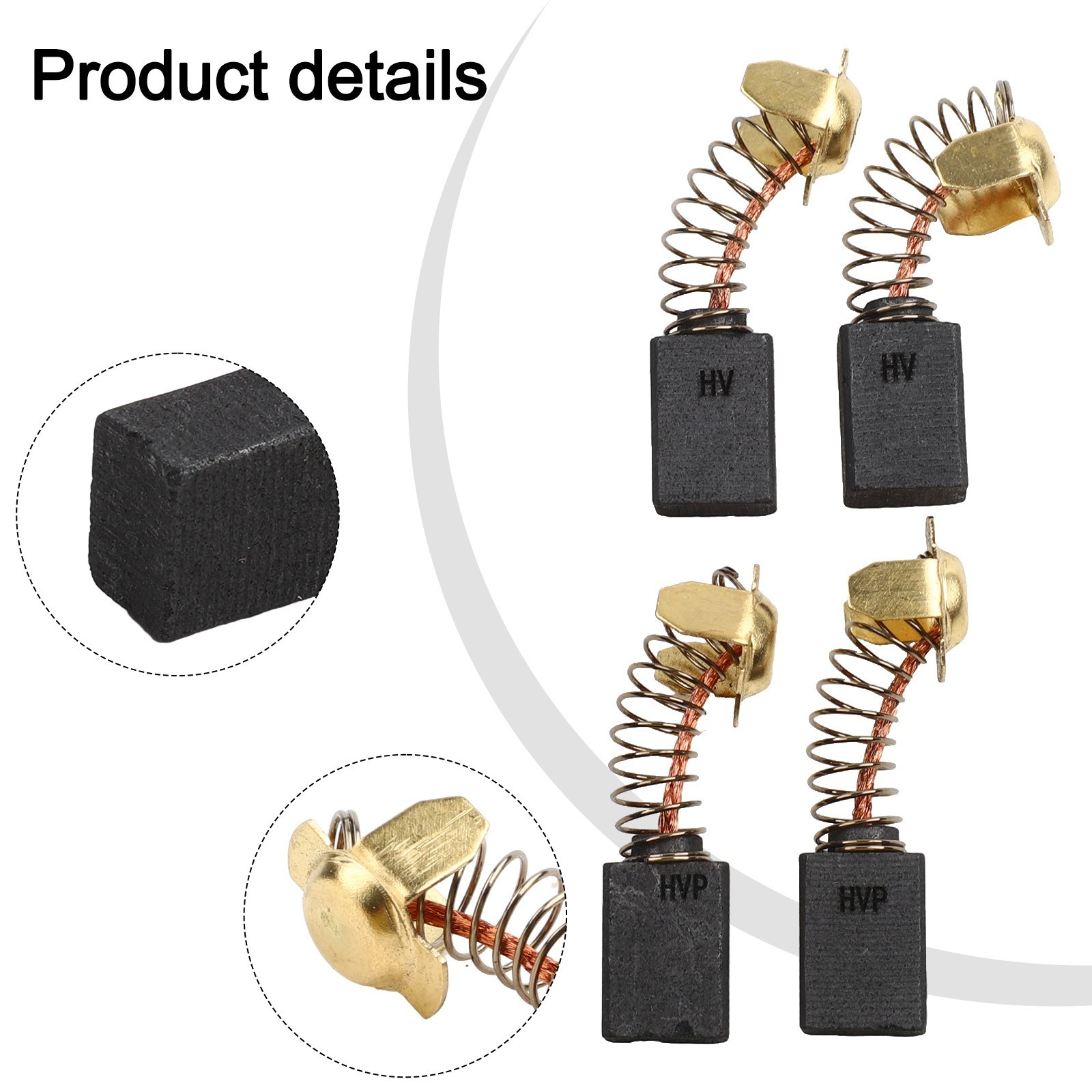 Efficient Replacement Carbon Brushes for For angle Grinder DWP849 Pack of 4