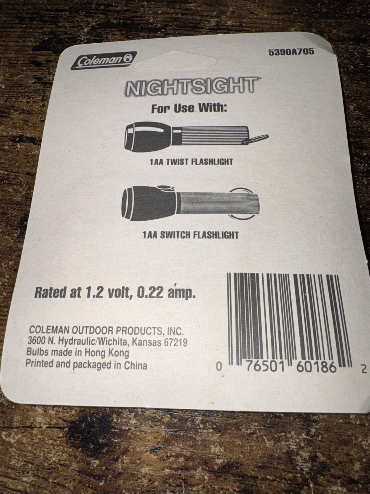 COLEMAN NIGHT SIGHT Replacement Bulbs 1AA TWIST AND SWITCH FLASHLIGHT 4 Pks