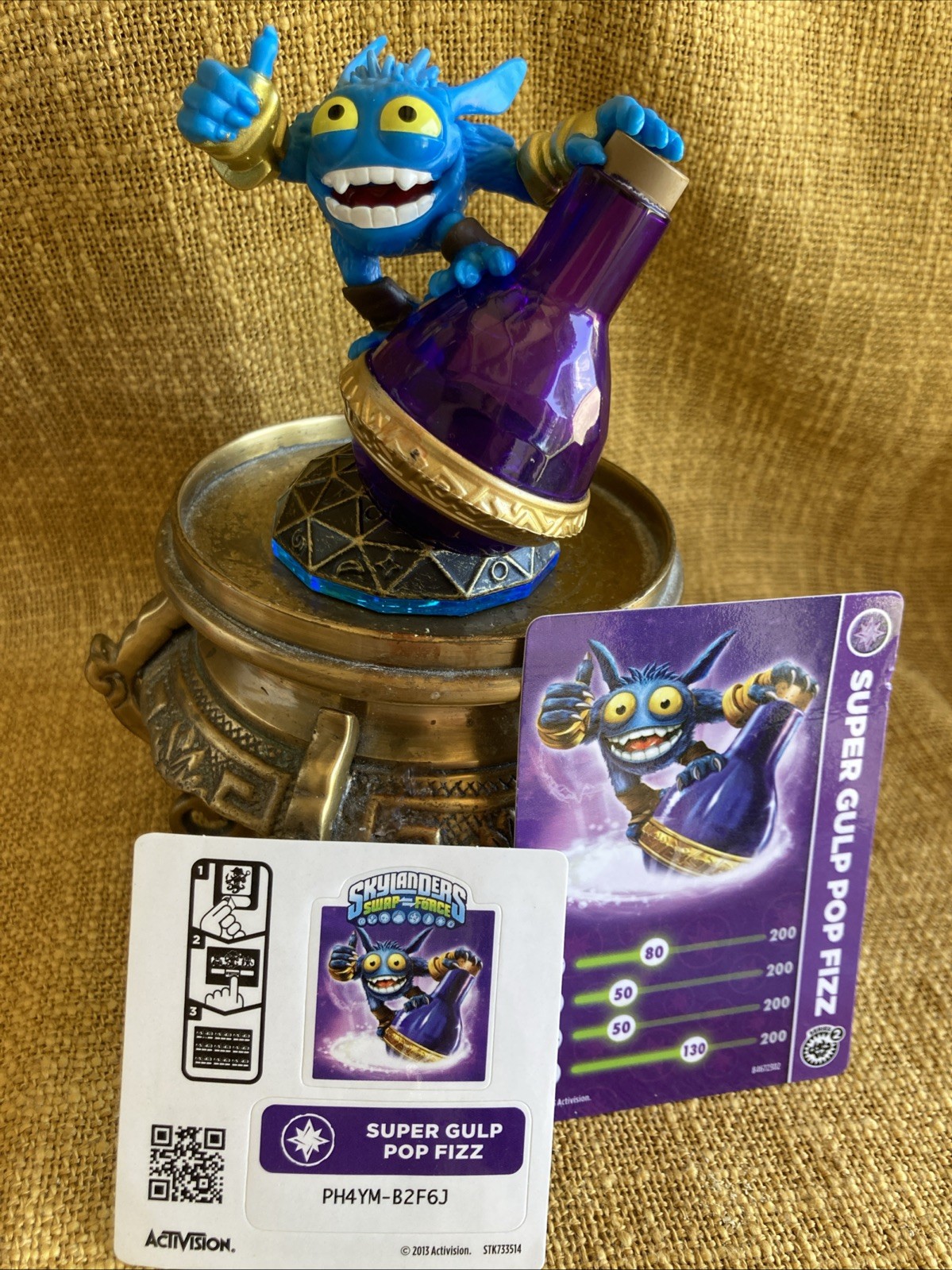 Skylanders Super Gulp Pop Fizz Swap Force 84672888 W/Card and Stickers