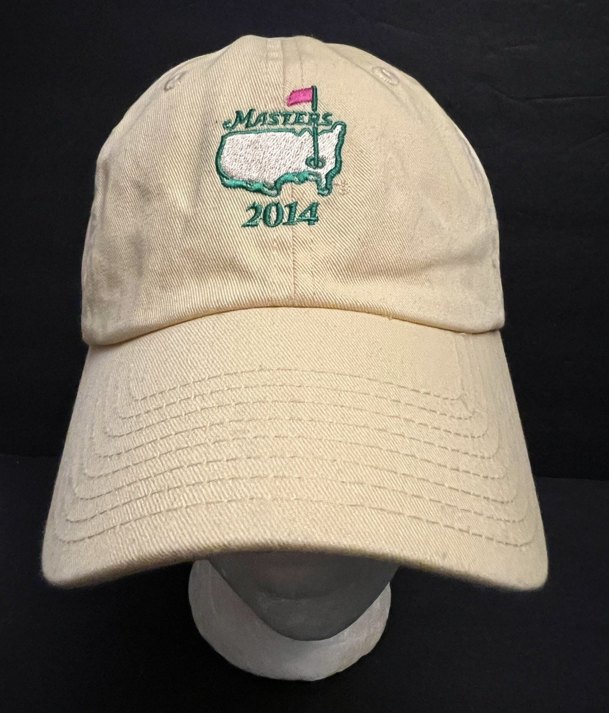 Augusta Masters 2014 American Needle Yellow Golf Hat Strapback Adjustable