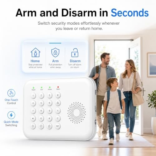 Wireless Home Security System WiFi 4G DIY Alarm No Subscription Fee App Control