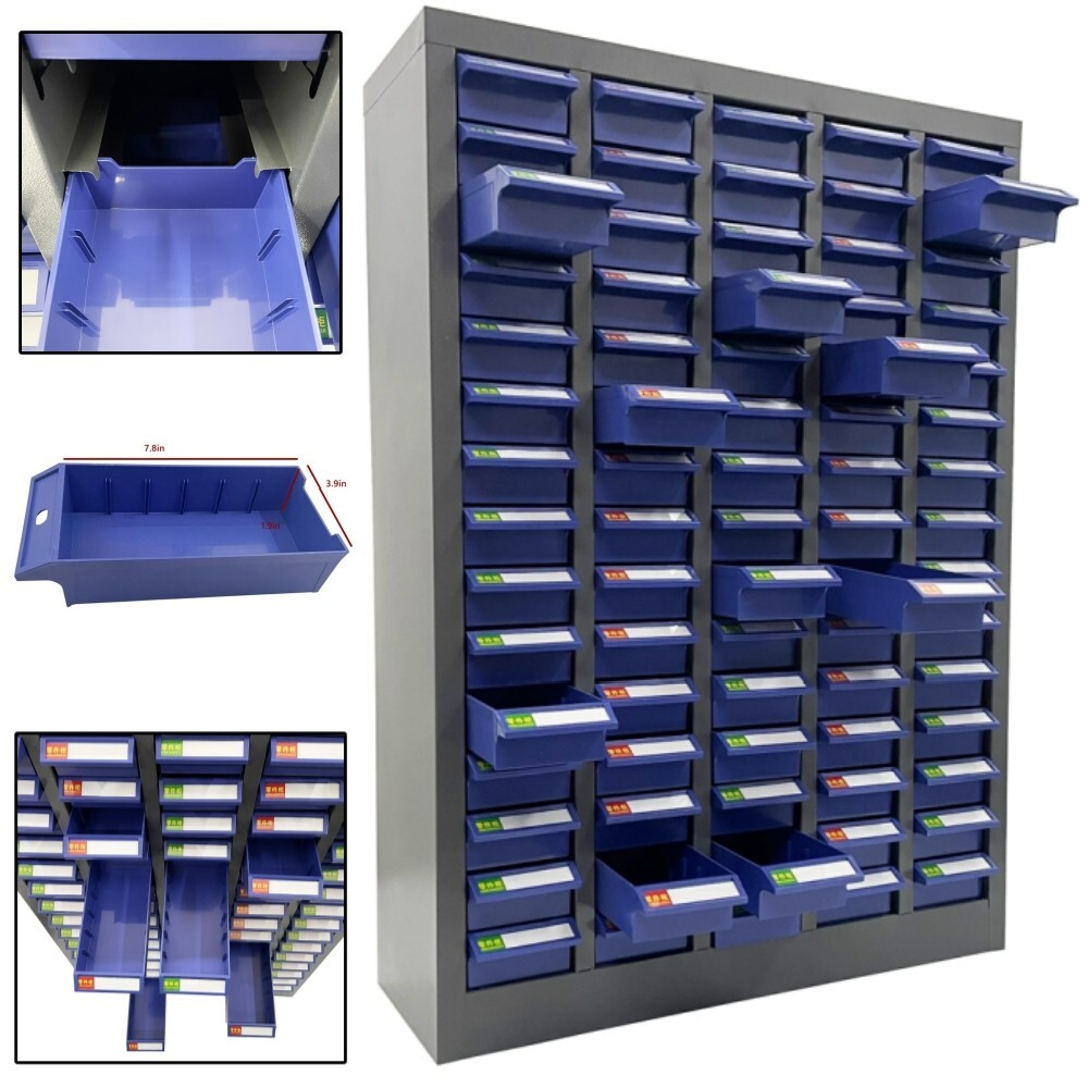 75 Drawer Small Doorless Parts Cabinet Nuts Storage Cabinet Filing Cabinet