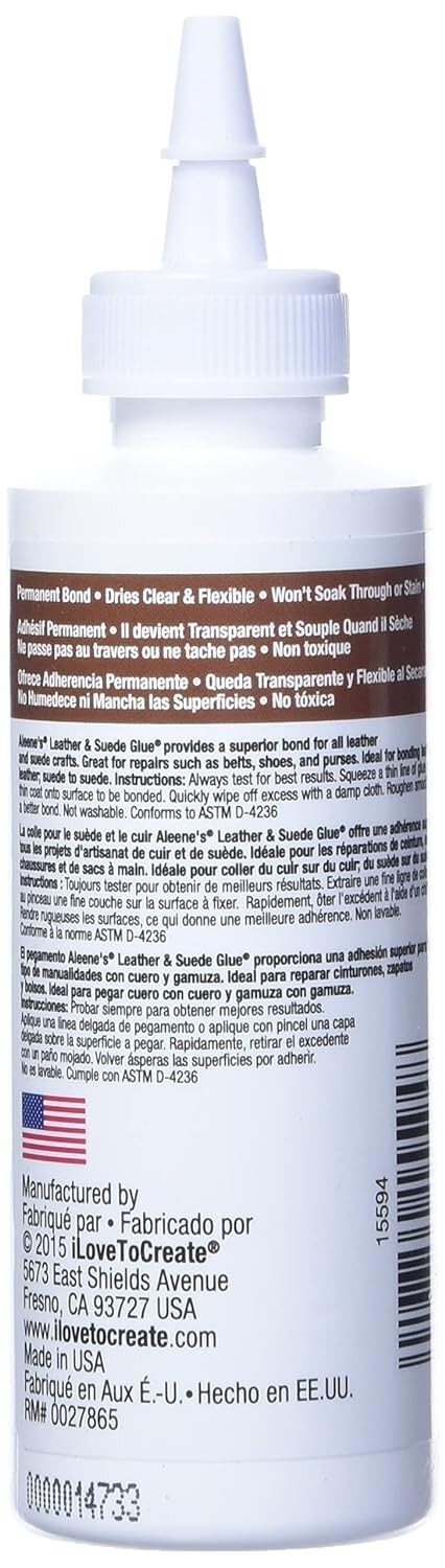 15594 Leather & Suede Glue 4oz 4-Ounce