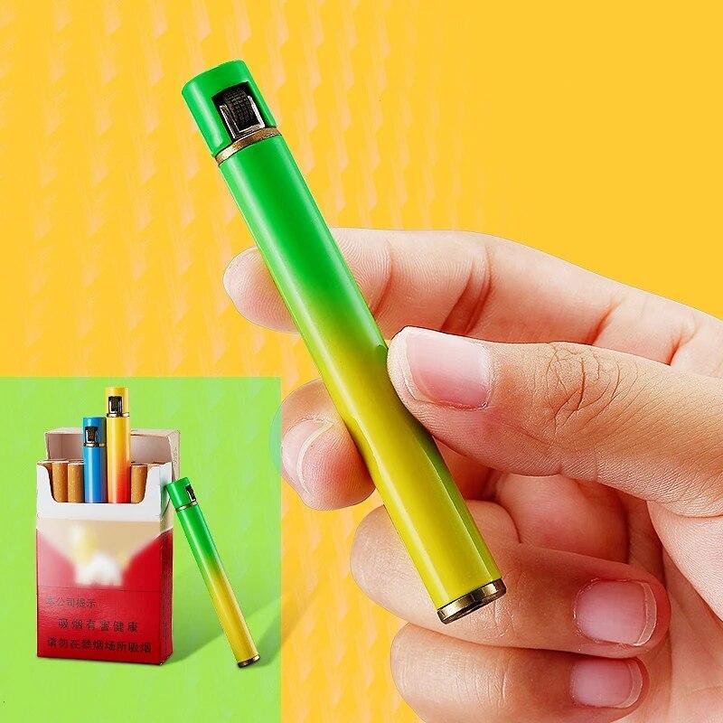 Lighter Cigarette Butane Jet Flame Refillable Mini Gas Cigar Shaped New Lighters