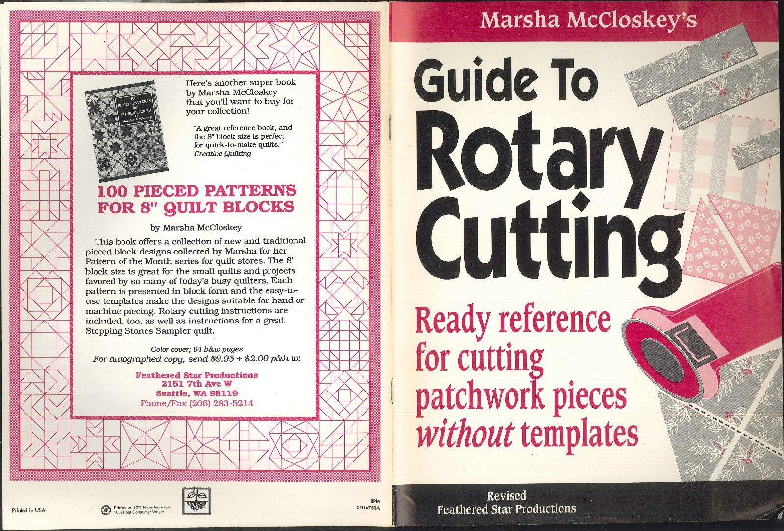 Guide To Rotary Cutting Patchwork Pieces 1994 McCloskey Strips Trimming Points