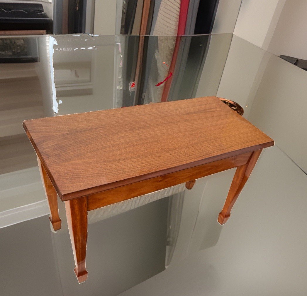 Vintage Cherry Wood Piano Bench with Polished Veneer Lid Storage 30 x 14 x 18