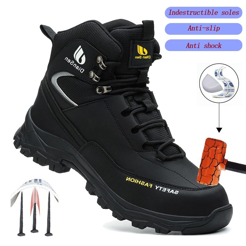 Work Safety Shoes Men Indestructible Work Sneakers Security Steel Toe Shoes