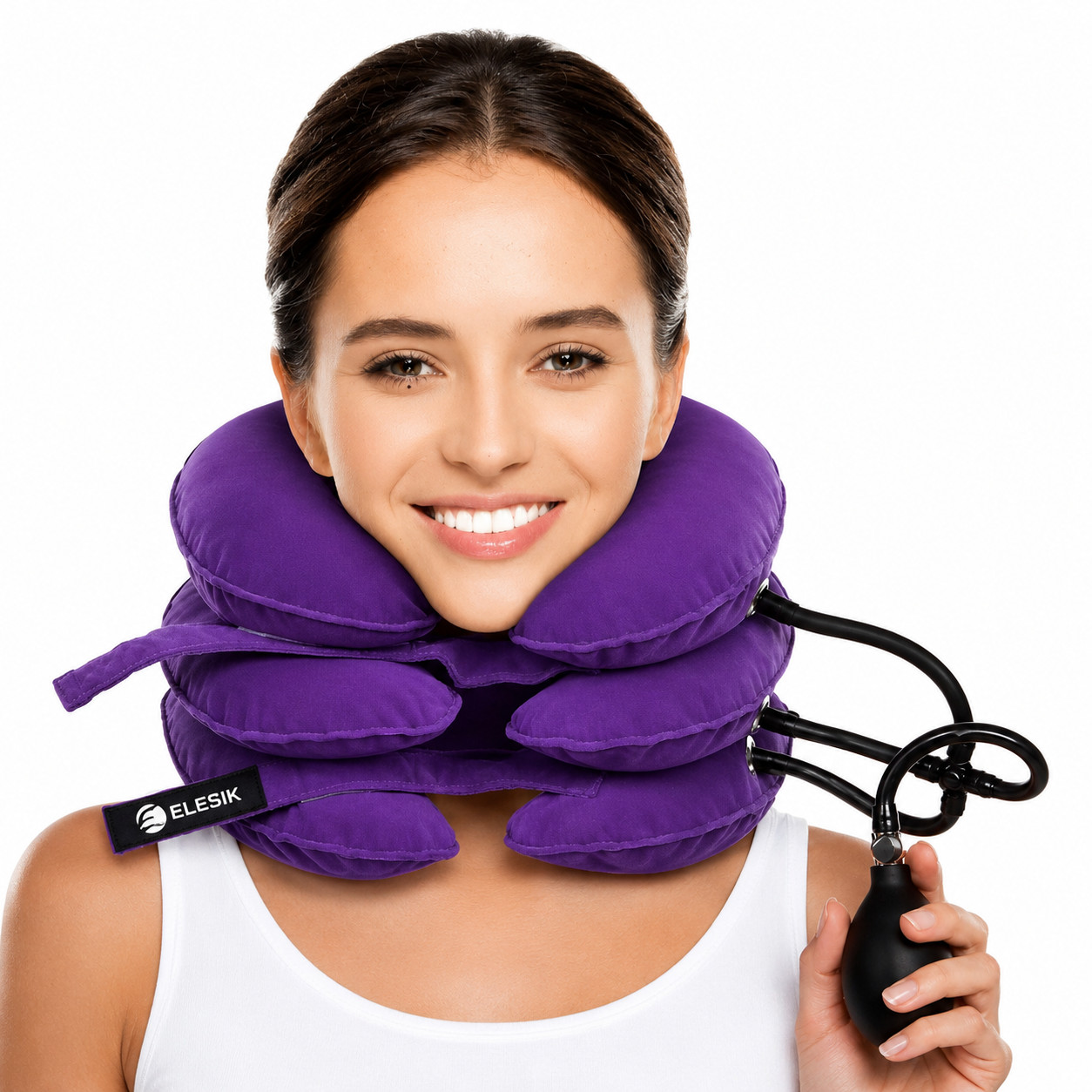 Neck Stretcher & Cervical Traction Device (Purple)