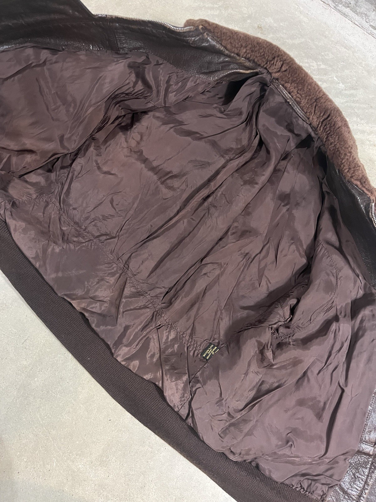 Vintage 40s WWII Flight Leather Bomber Jacket G-1 Medium