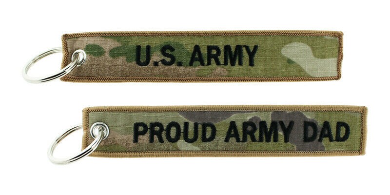 US Army Proud Dad Name Tape Key Chain CC-1573