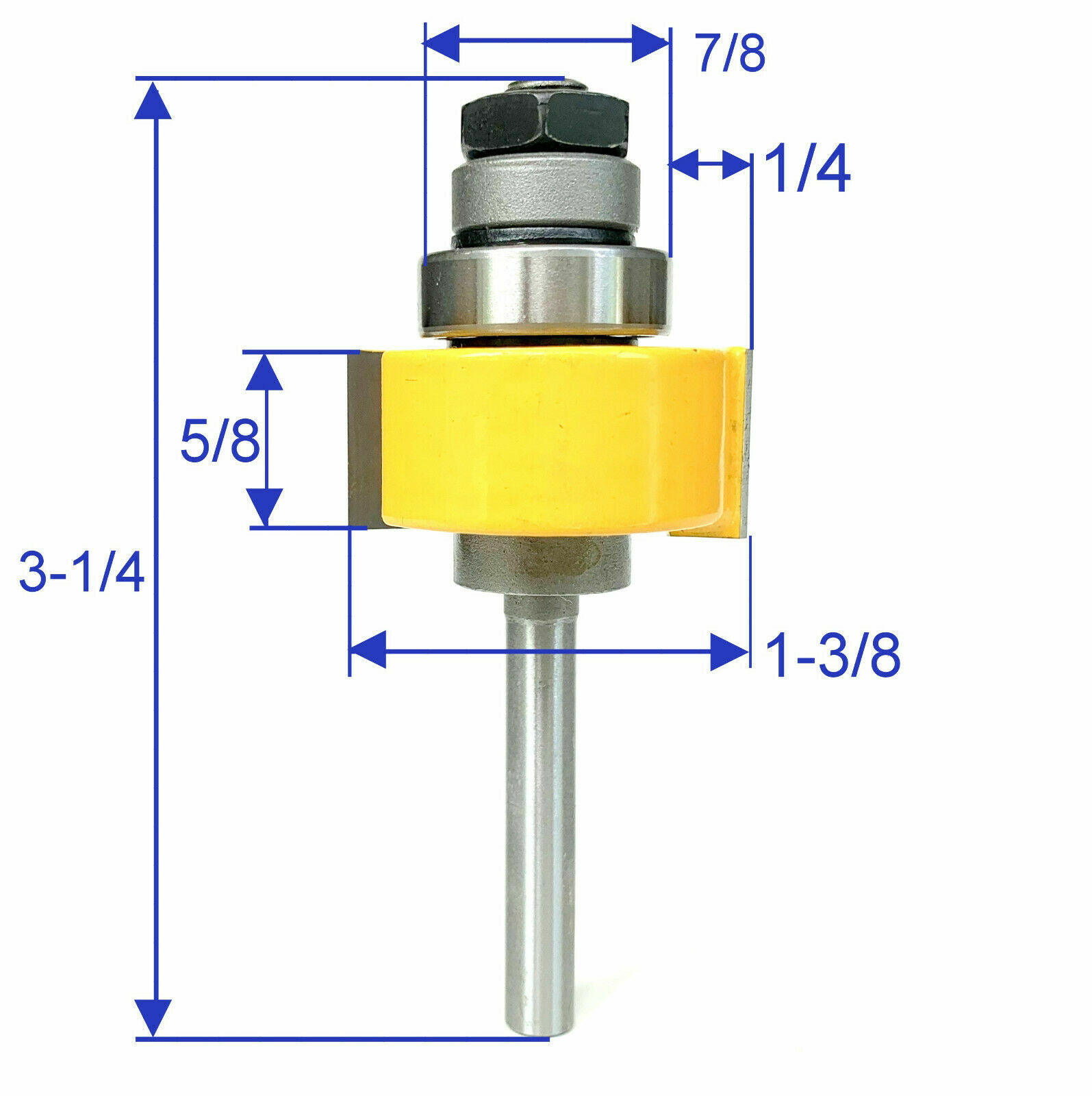 1pc 1/4" shank 5/8" Width 1/4 Depth Slot Groove Still Router Bit S