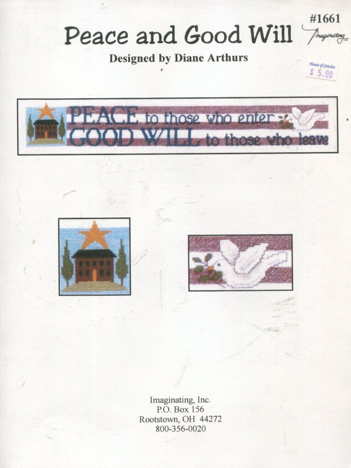 Peace and Good Will Cross Stitch Pattern Booklet Imaginating Diane Arthurs