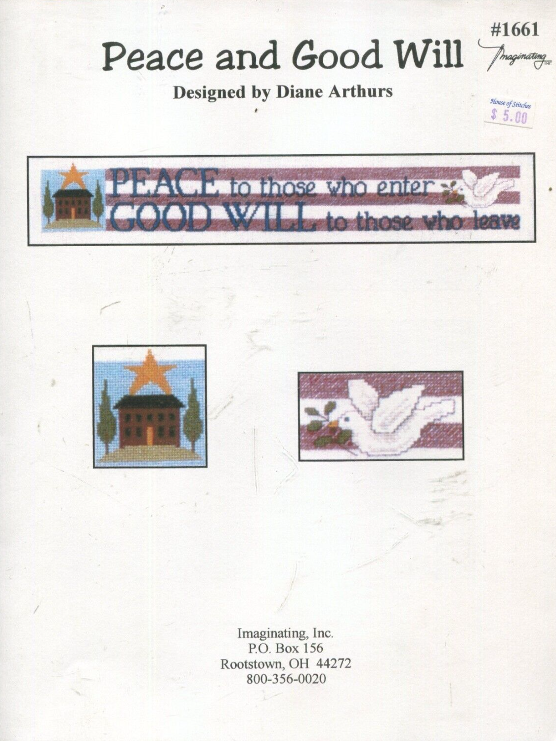 Peace and Good Will Cross Stitch Pattern Booklet Imaginating Diane Arthurs