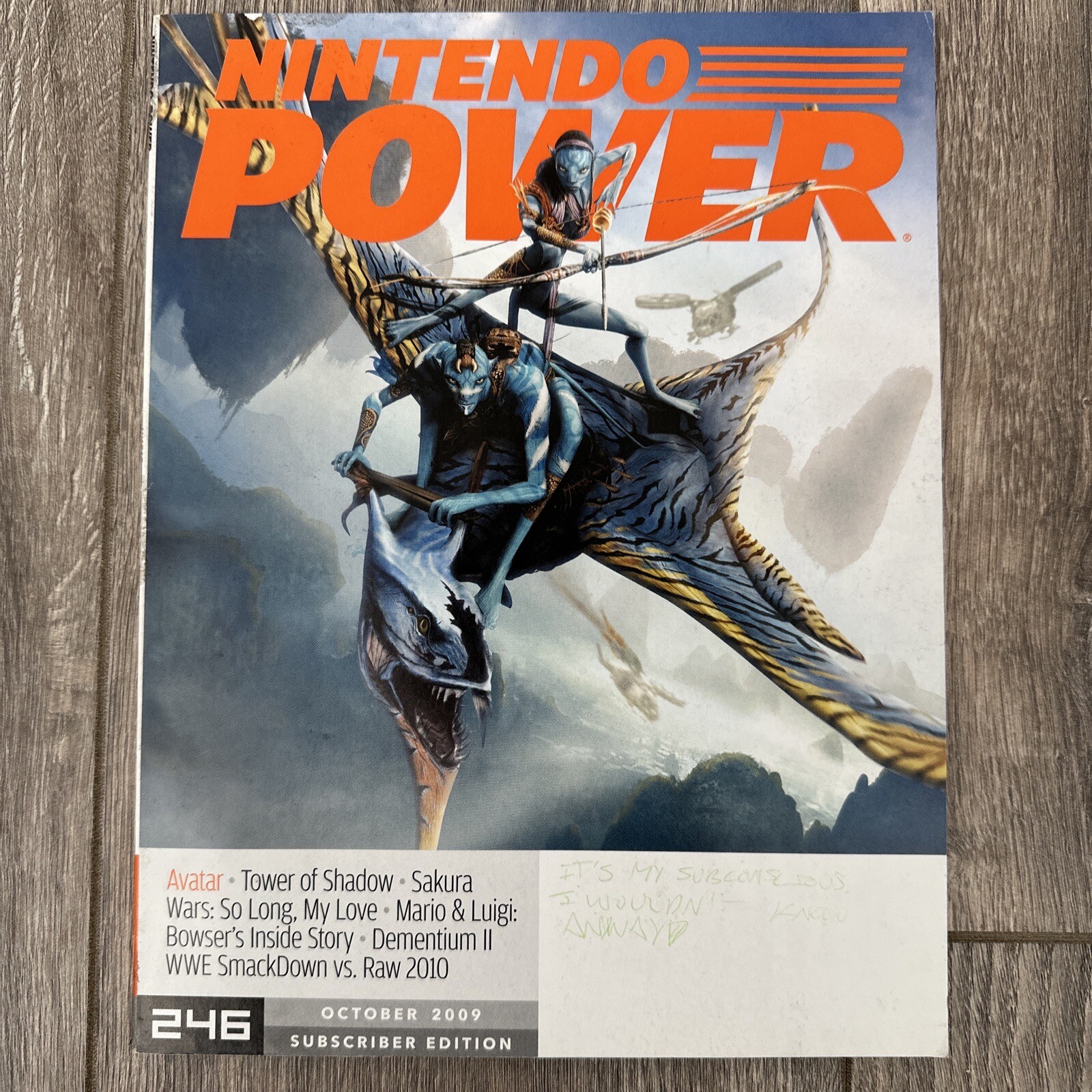 2009 Nintendo Power #246 Avatar, TMNT, WWE Smack Down Vs Raw