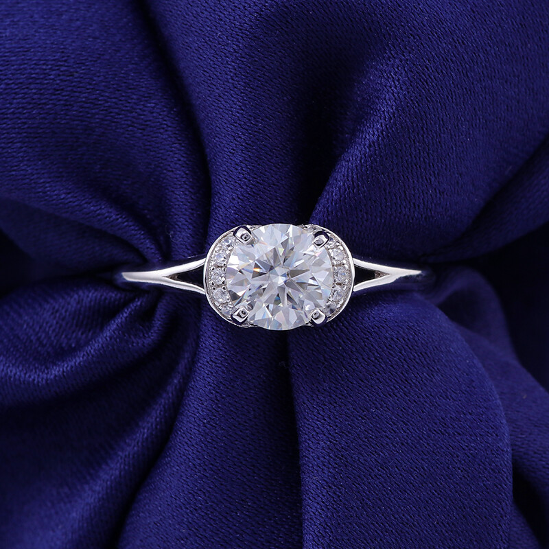 3 Ct Round Lab-Created Diamond Engagement Wedding Ring 14K White Gold Finish