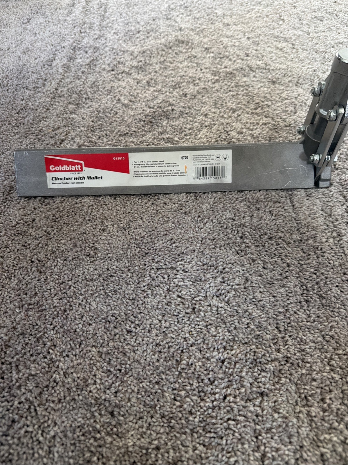 Goldblatt Clincher for 1 1/4 Inch Steel Corner Bead. G15813