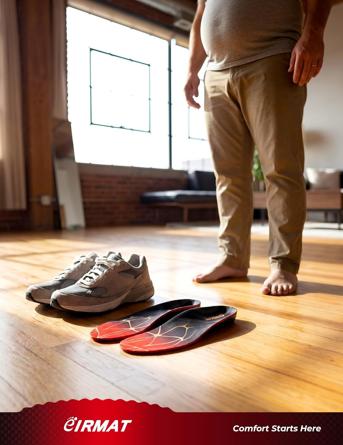 Plantar Fasciitis High Arch Support Insoles: Arch Support Inserts for Men - Work