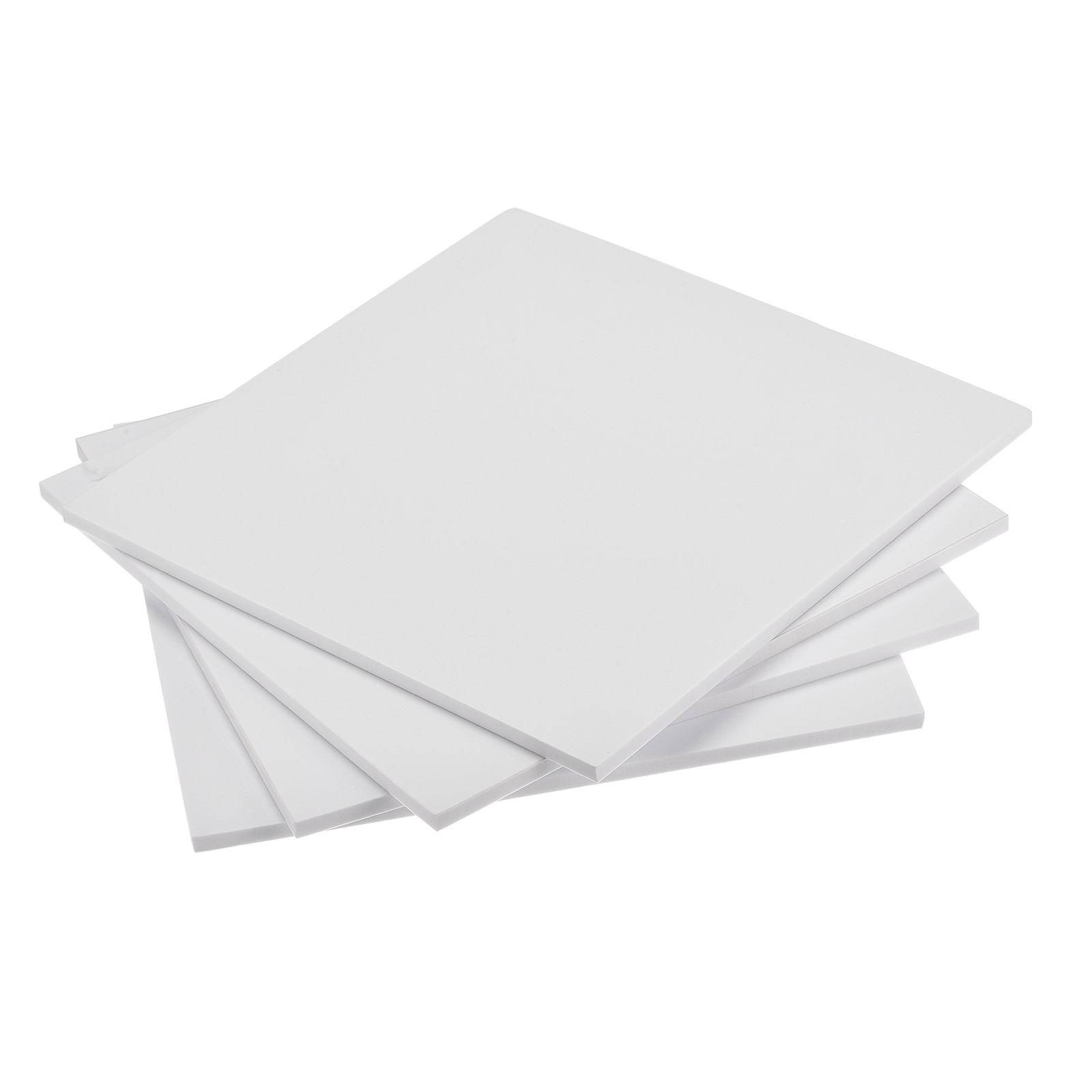 4 Pack 9.84 x 9.84" 7mm Thickness EVA Foam Sheets for Arts White