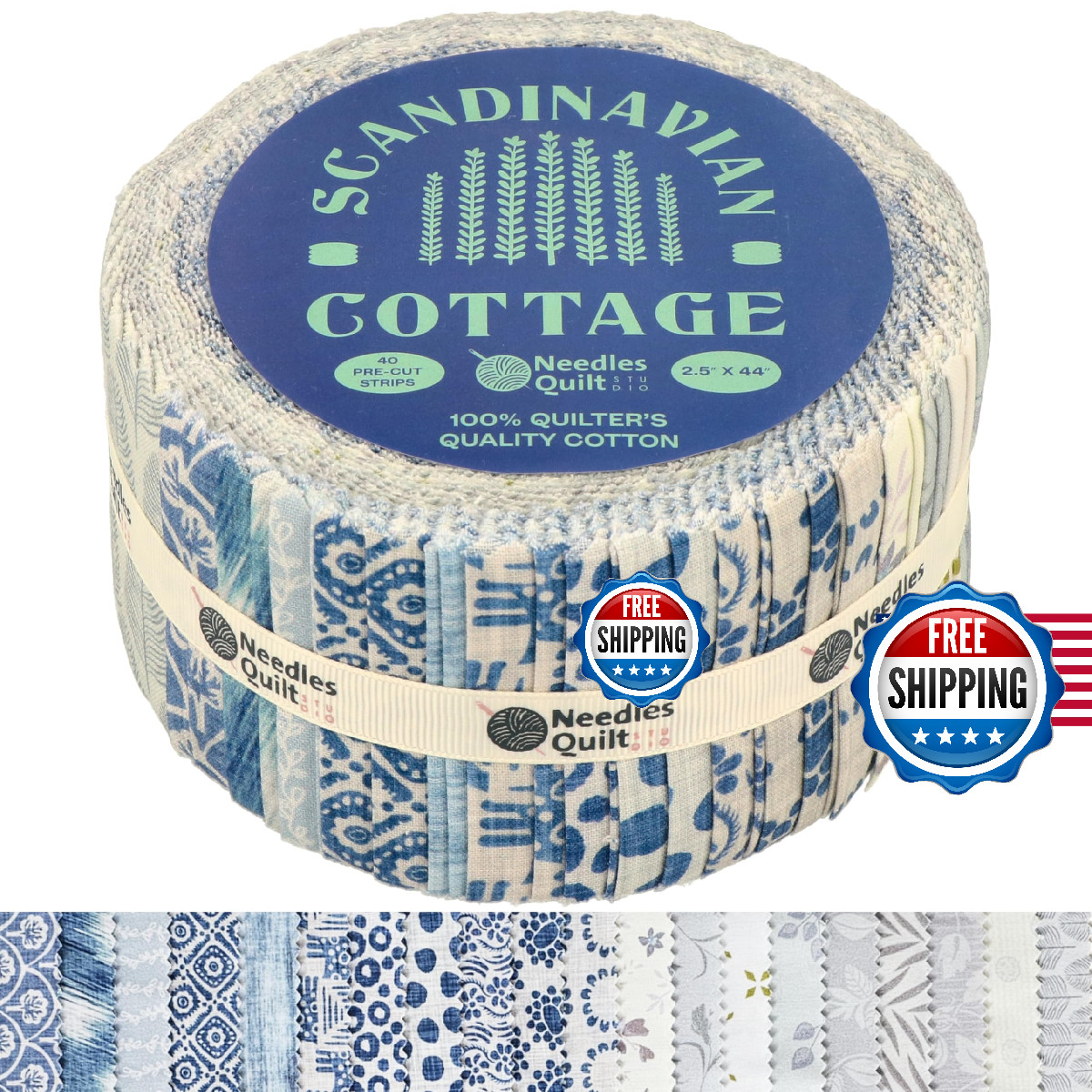Jelly Roll Fabrics for Quilting Clearance 40 Strip 2.5" x 44" | Cotton Strips Bu