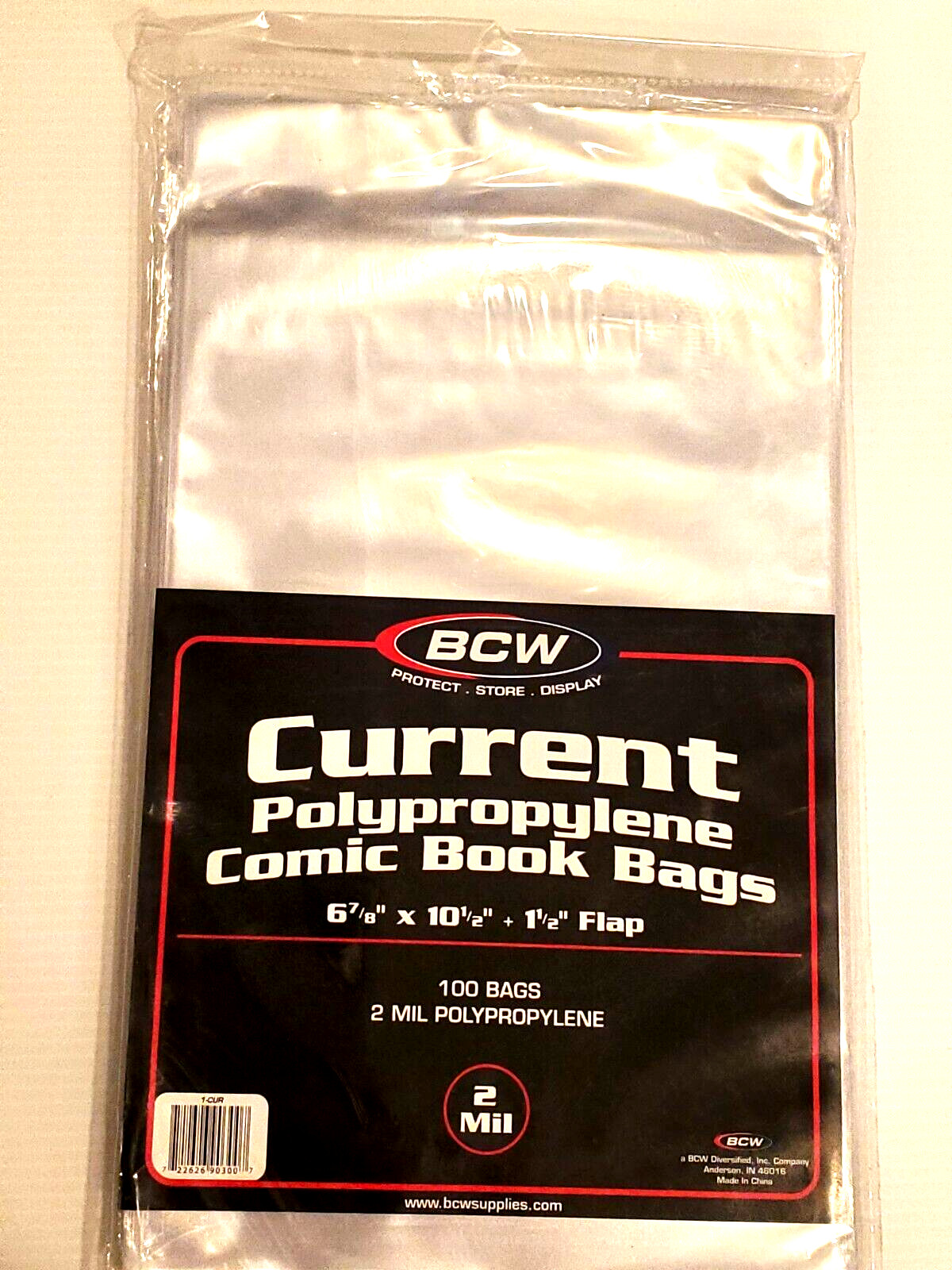 BCW Current / Modern Comic Book Bags 100 2 Mil Bags / Sleeves - Supplies
