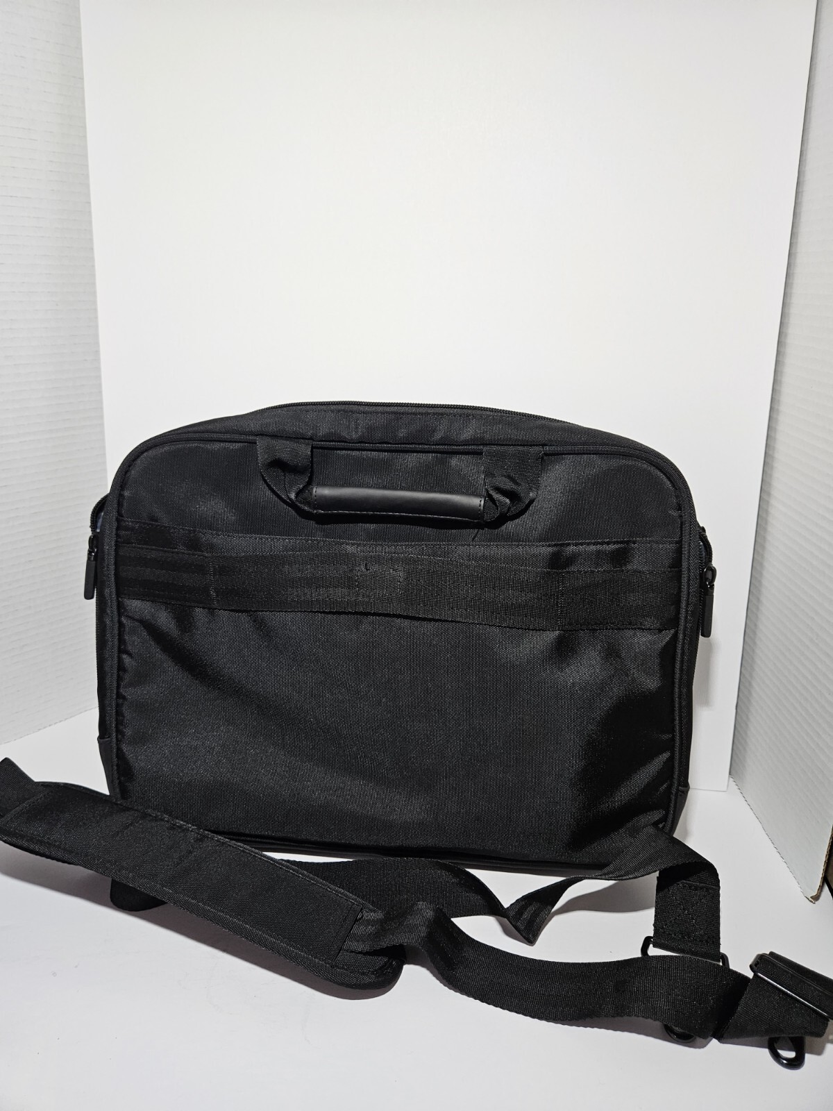 Dell Black Nylon Brief Case Bag Computer Tote With Shoulder Strap