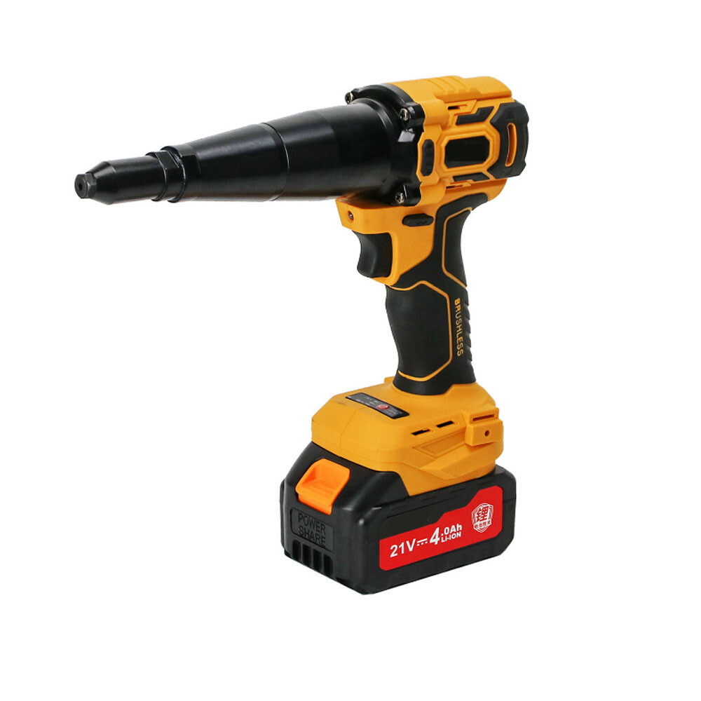 Automatic Cordless Rivet Gun Brushless 3.2-4.8MM Convenient Rivet Gun w/Battery