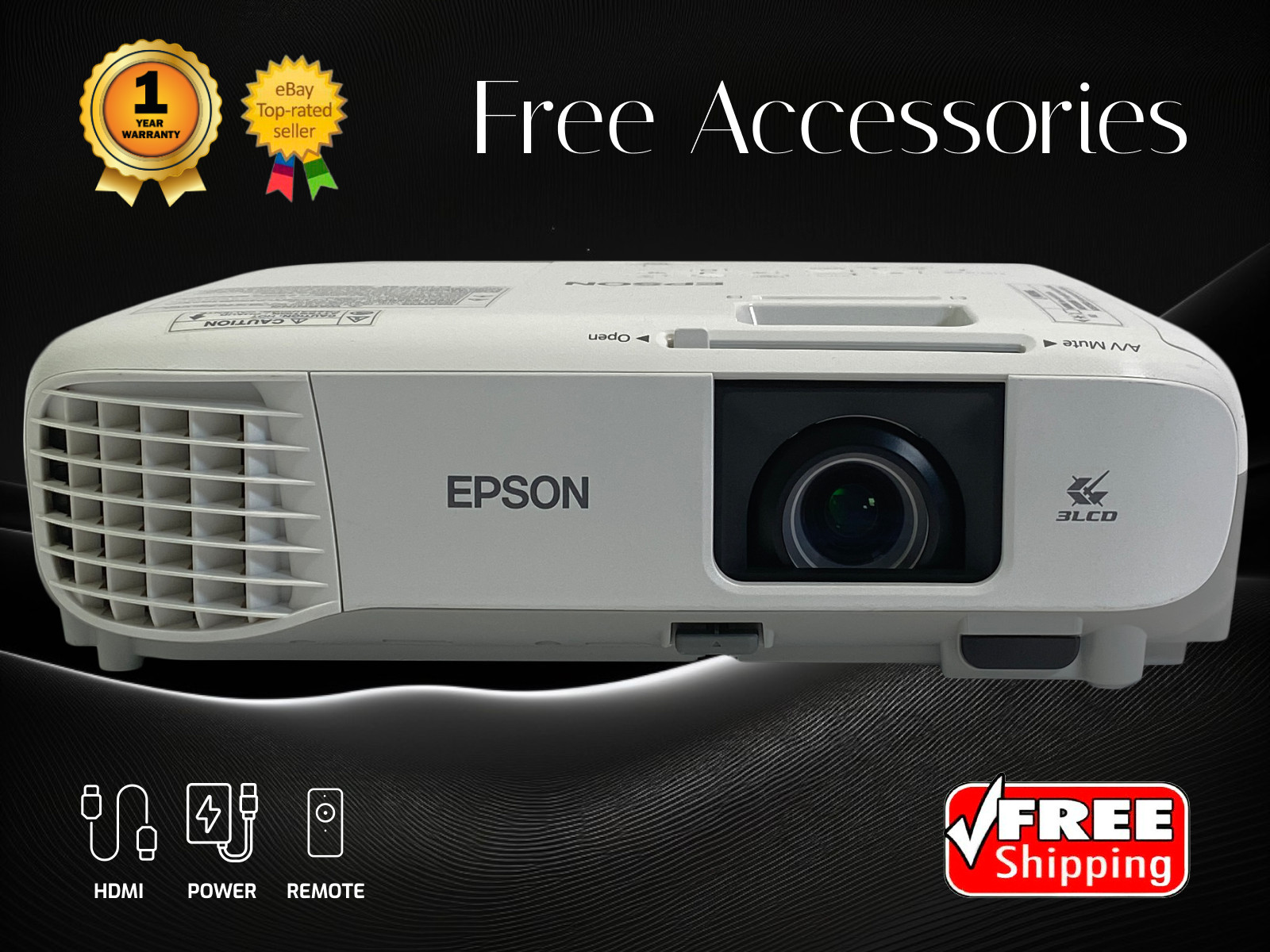 Epson PowerLite 107 4K Projector 3LCD 3500 Lumens 16W Speaker + 1 Year Warranty✨
