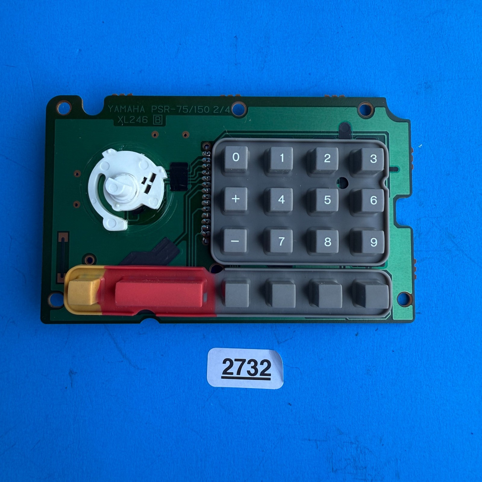 YAMAHA PSR-75 Vintage Keyboard Used Part: ON/OFF Switch & Button Pad PCB Board