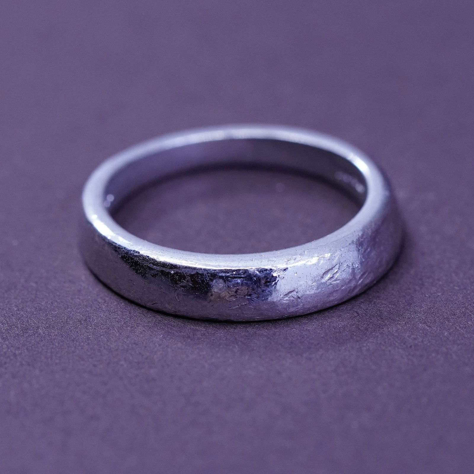Size 6.25, vintage rage sterling silver handmade ring, 925 wedding band