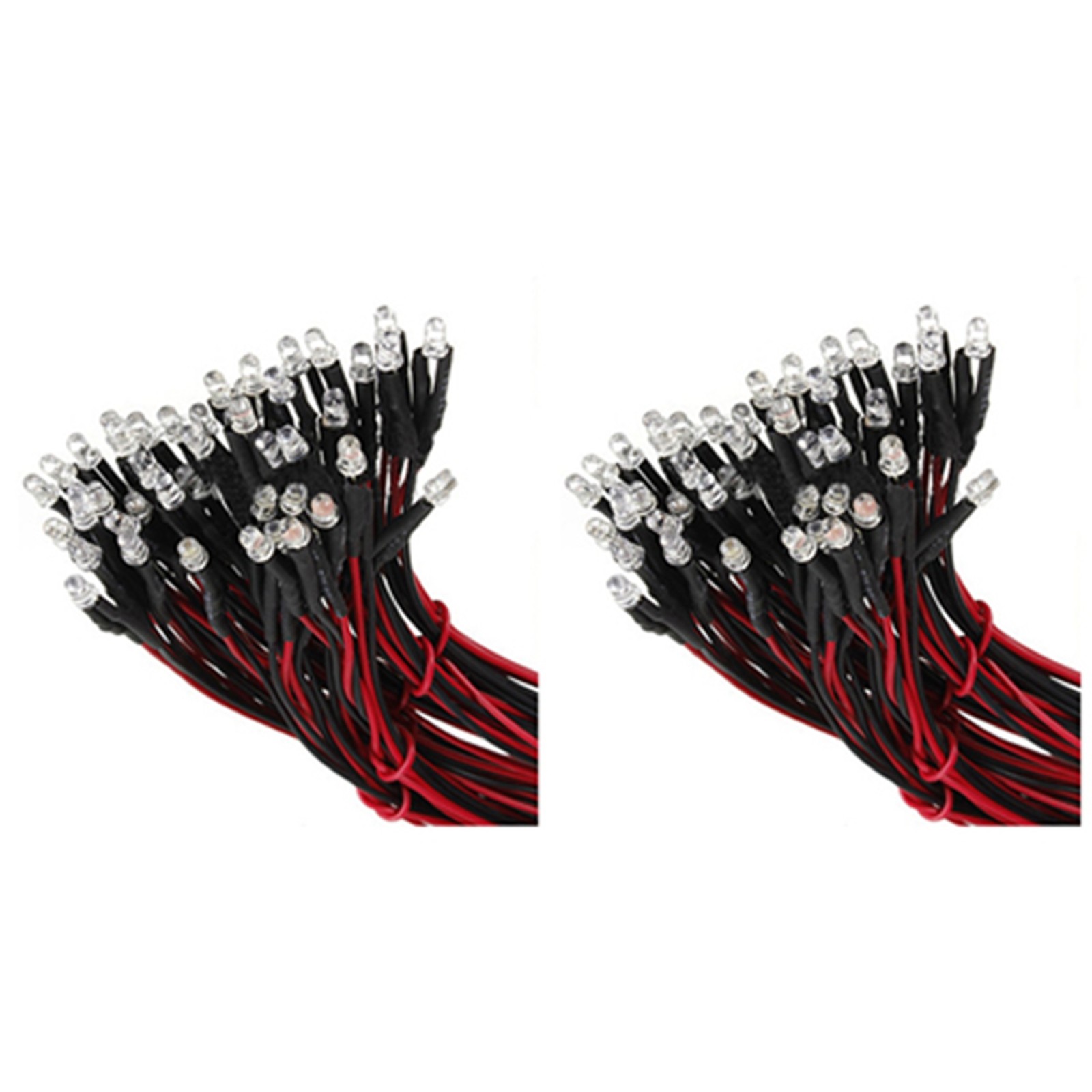 20pcs 12V 20cm LED Prewired 3mm Red W6N74026