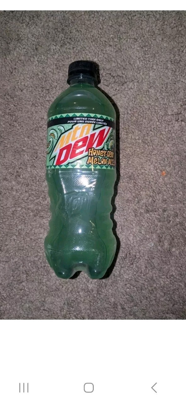 Mountain Dew Honey Dew Full 20 Oz Bottle Discontinued Canadian Exclusive 2023