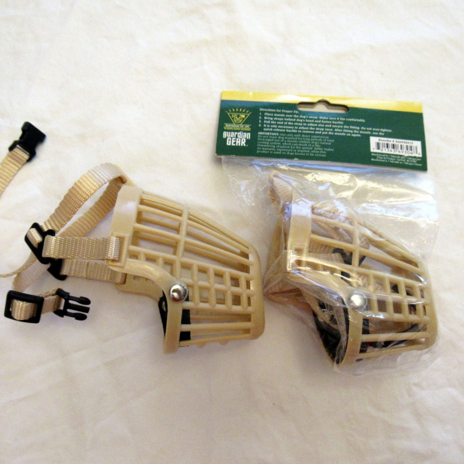 Guardian Gear Basket Muzzle XX Small Dog Quick Fit Release Adjustable Training