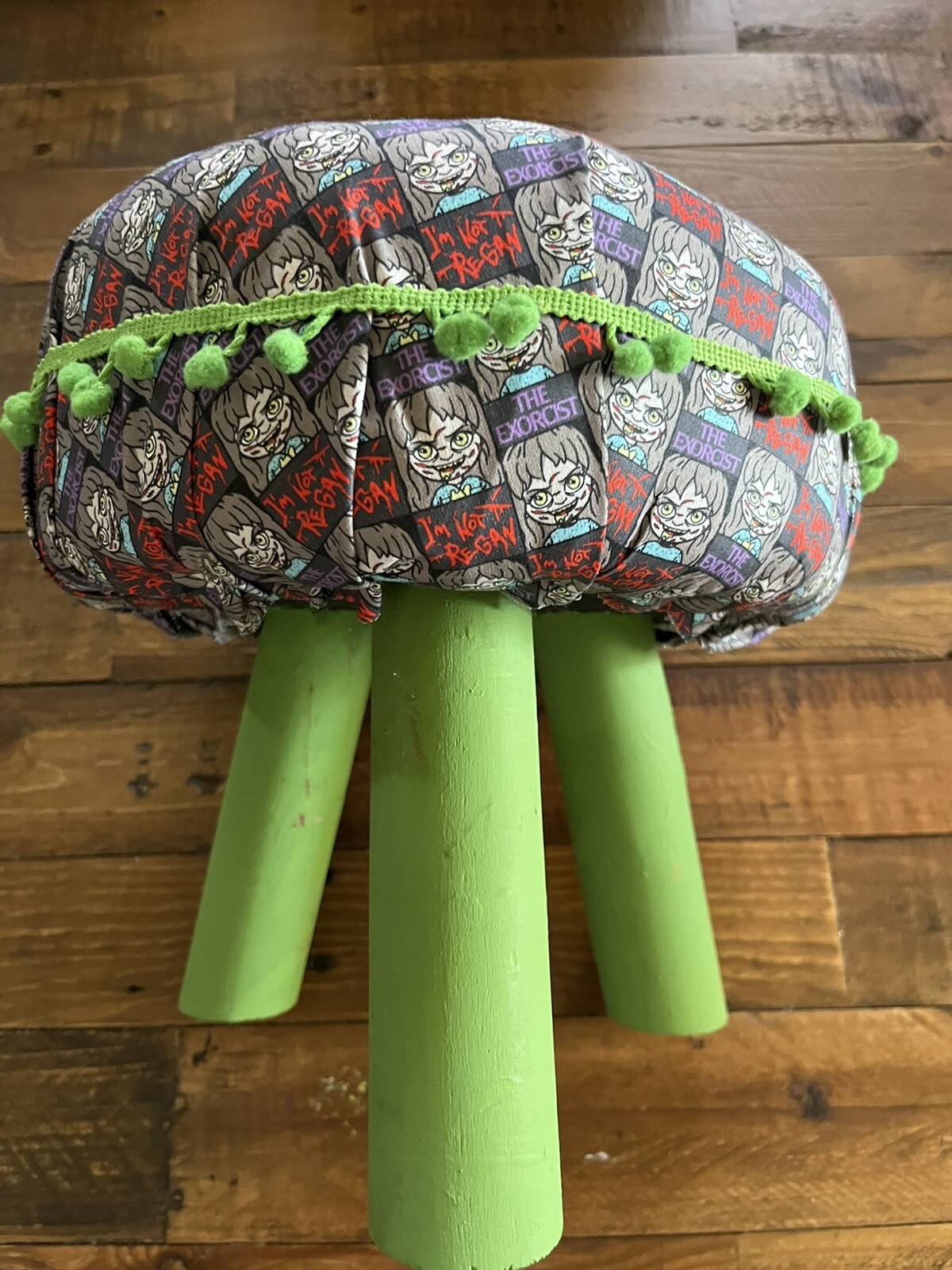 The Exorcist Regan handmade footstool