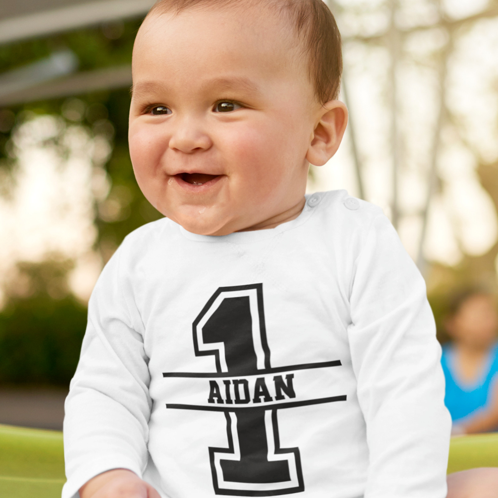 1st Birthday Personalised Kids LONG SLEEVE Tshirt Birthday Childs Age Children