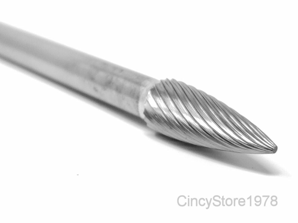SG2S Tree Shape Tungsten Carbide Burr Bur Cutting Tool Die Grinder Bit 1/4"
