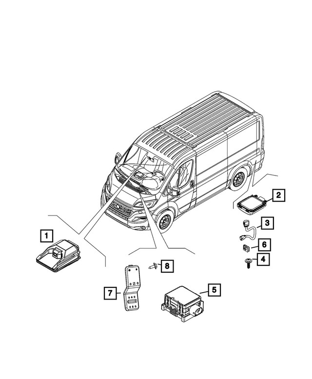 Genuine Mopar Blind Spot Detection Module 68619159ac