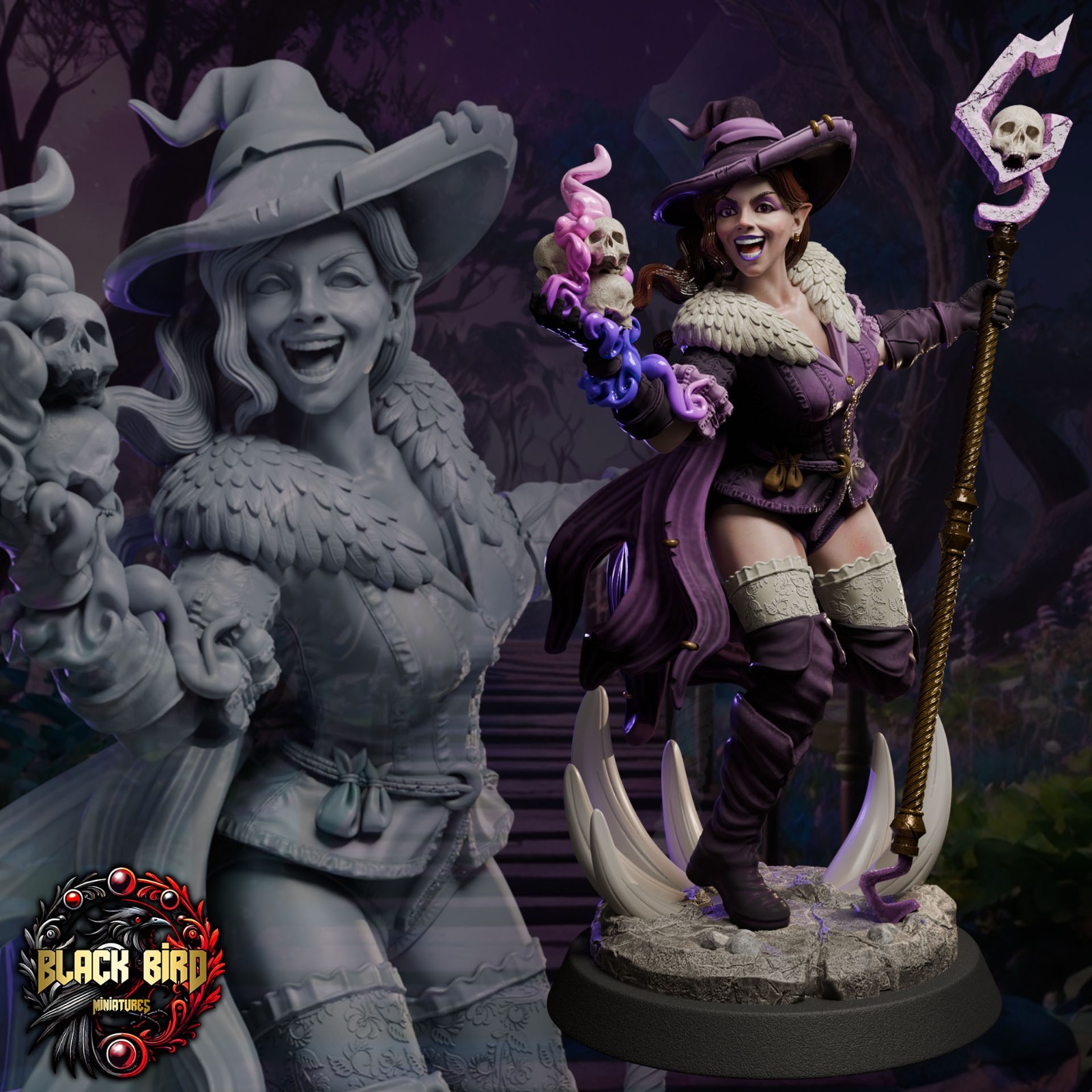 Dungeons & Dragons Playable Character - Female Human Vesperine - Warlock
