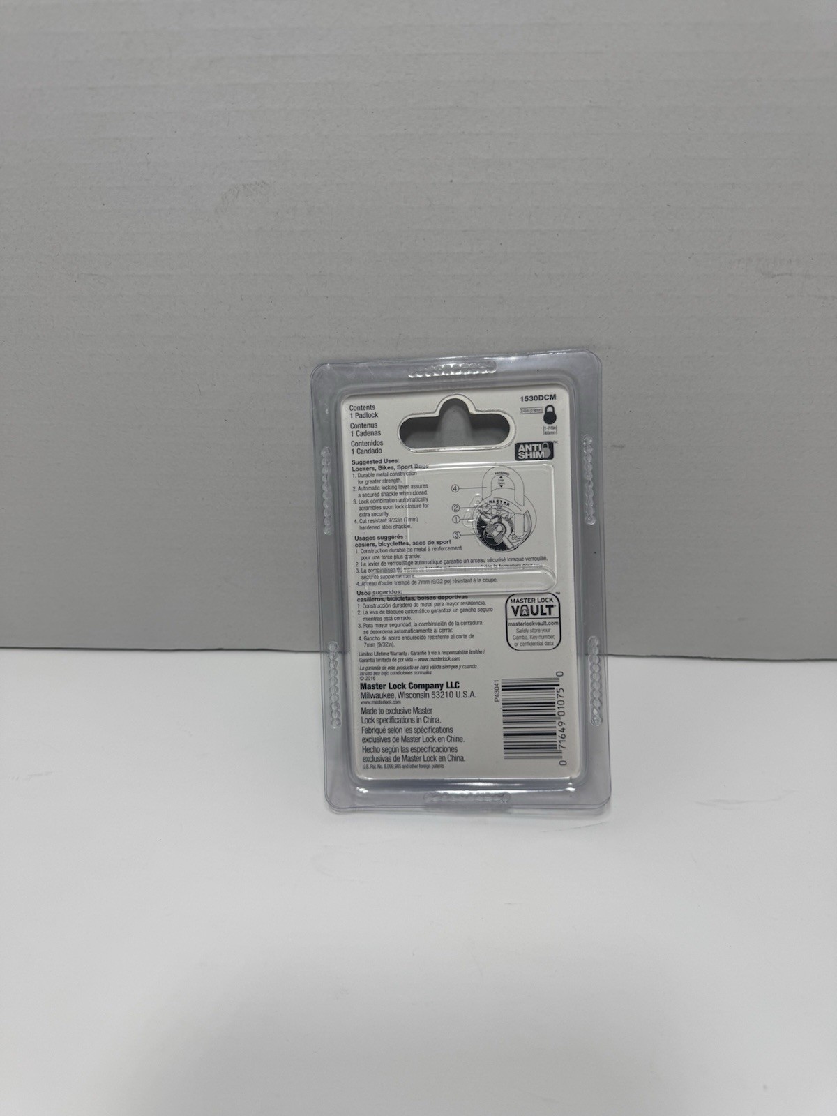 Master lock Combination Padlock Master Lock Anti Shim Blue 1530DCM new